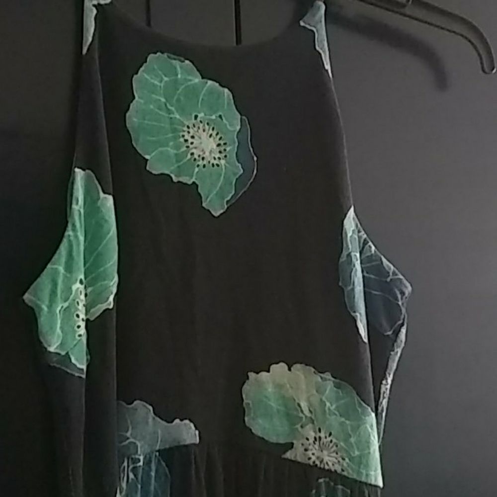 LOFT knit floral midi dress